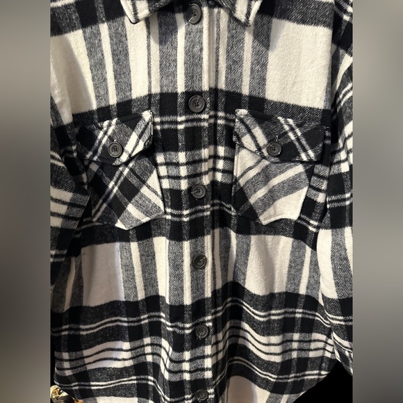 Black Tape Plaid_ Trendy Jacket - Picture 3 of 5